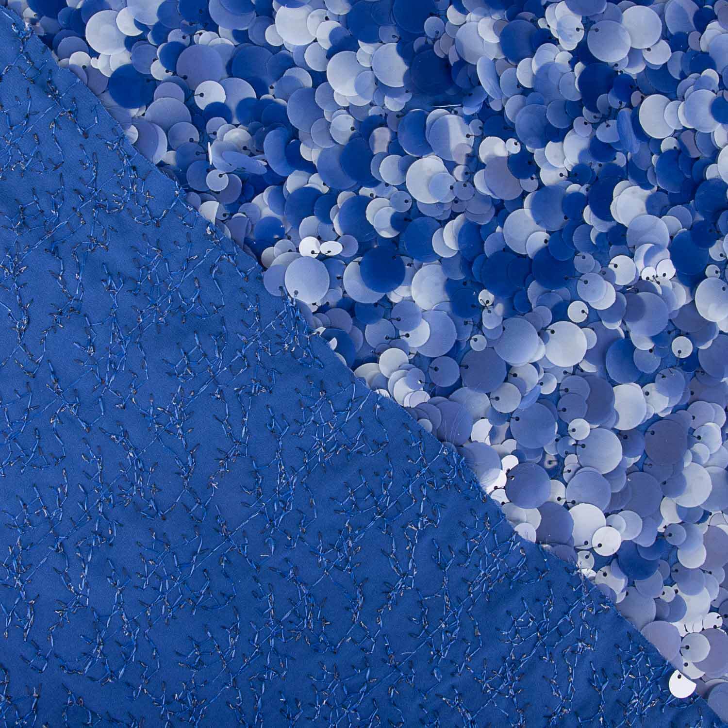 Georgette Lentejuela Bolas Maxi Azul - Ribes y Casals