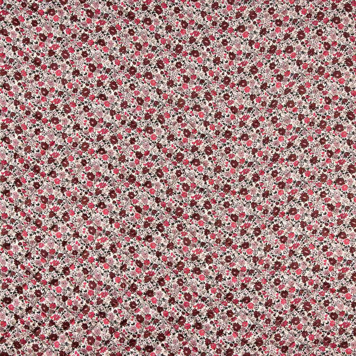 Viyela Acolchada Flores Carmesí - Ribes y Casals