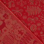 Loneta Jacquard Navidad Lurex Roja - Ribes y Casals