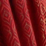 Loneta Jacquard Lágrima Lurex Rojo - Ribes y Casals