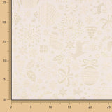 Loneta Jacquard Navidad Lurex Crudo - Ribes y Casals
