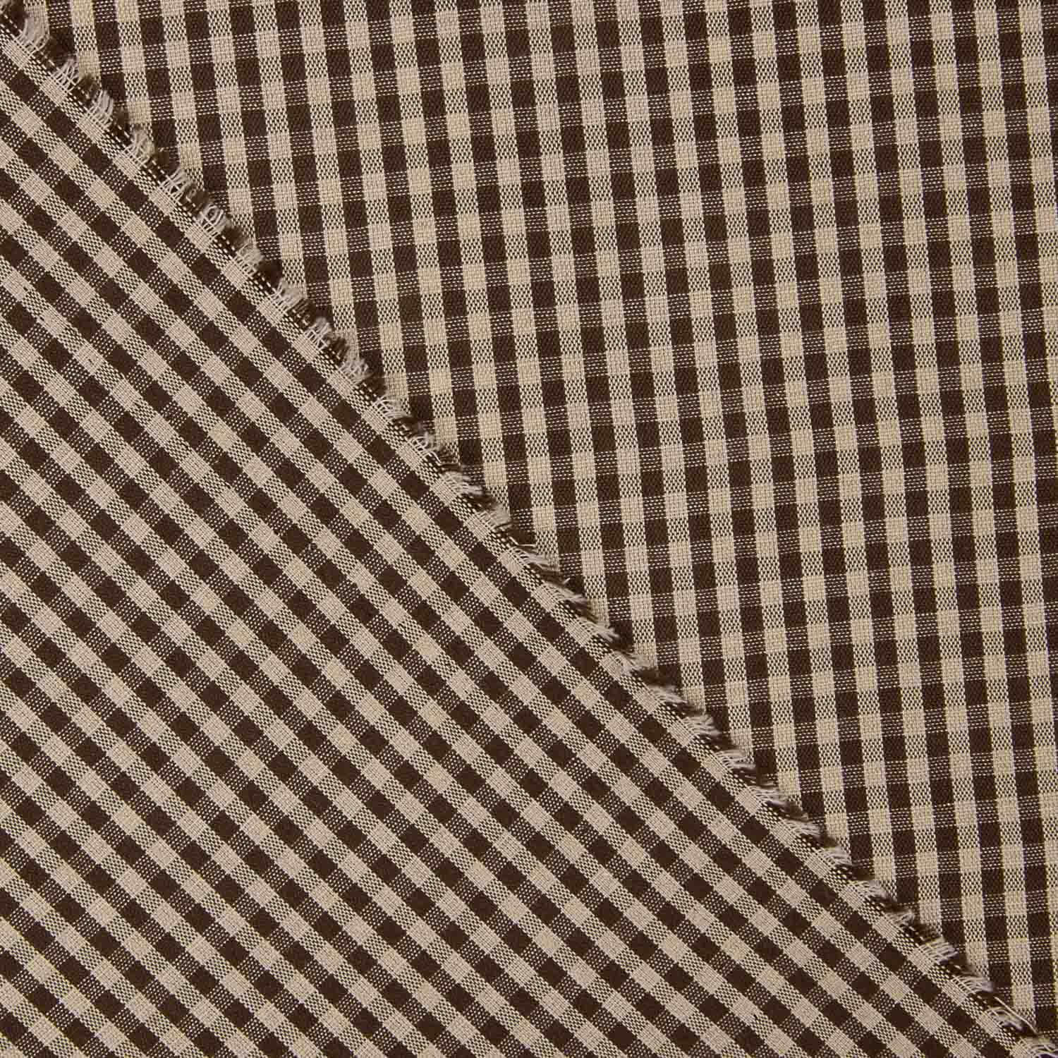 Vichy Algodón Marrón-Camel - Ribes y Casals