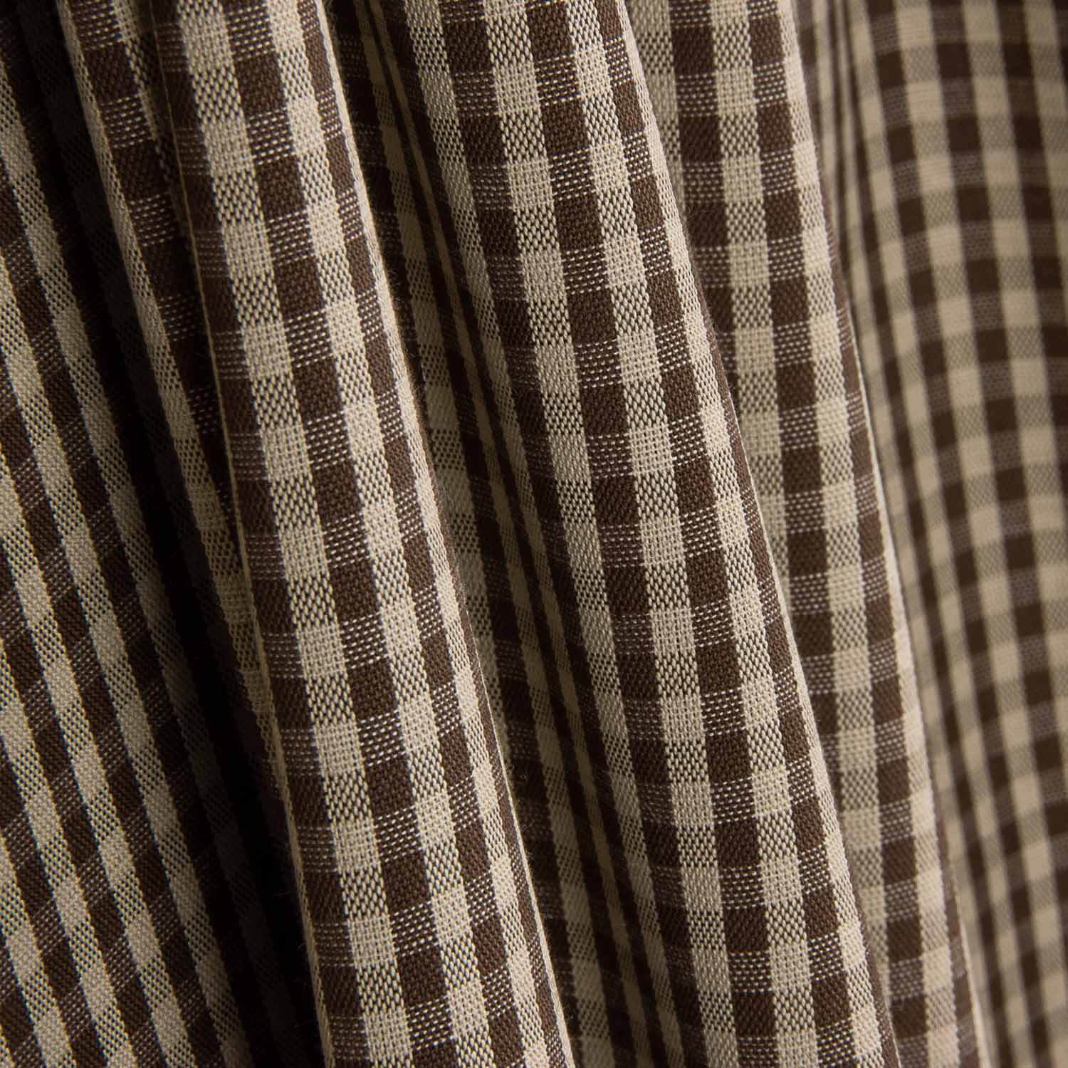 Vichy Algodón Marrón-Camel - Ribes y Casals