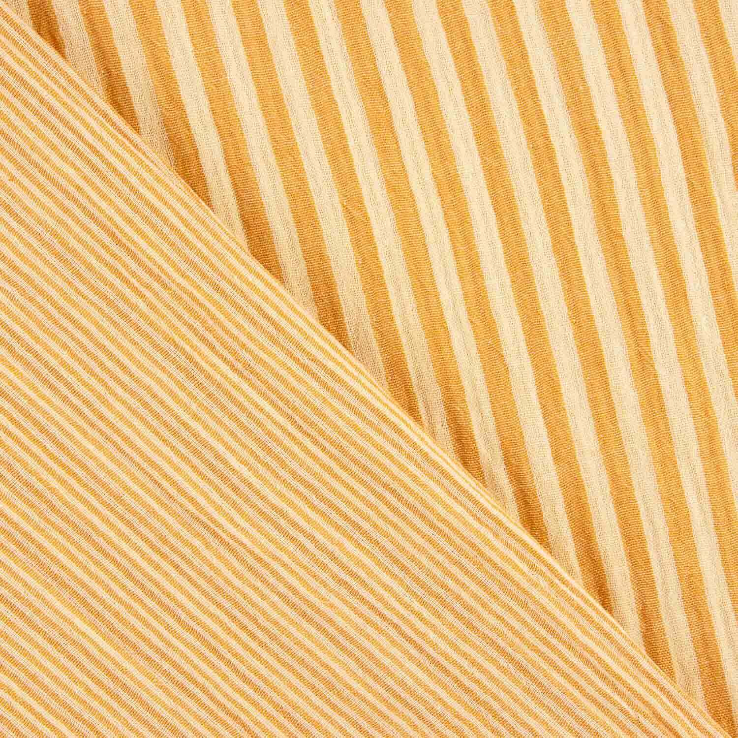 Muselina Doble Gasa Rayada Bicolor Amarillos - Ribes y Casals