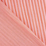 Muselina Doble Gasa Rayada Bicolor Rojos - Ribes y Casals