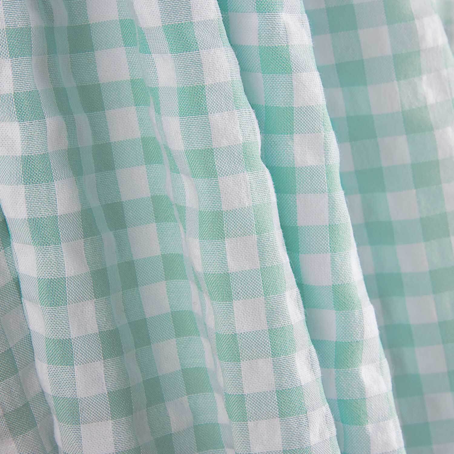 Seersucker Cuadros Verde Suave - Ribes y Casals