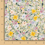 Crepé Lino y Viscosa Estampado Floral Amarillo - Ribes y Casals