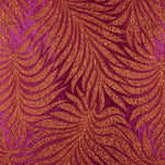 Brocado Lurex Hojas Morado y Rojo - Ribes y Casals
