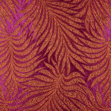 Brocado Lurex Hojas Morado y Rojo - Ribes y Casals