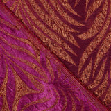 Brocado Lurex Hojas Morado y Rojo - Ribes y Casals