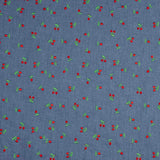 Chambray Algodón Bordado Cerezas - Ribes y Casals