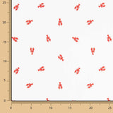 Popelín Algodón Estampado Langostas Rojas - Ribes y Casals