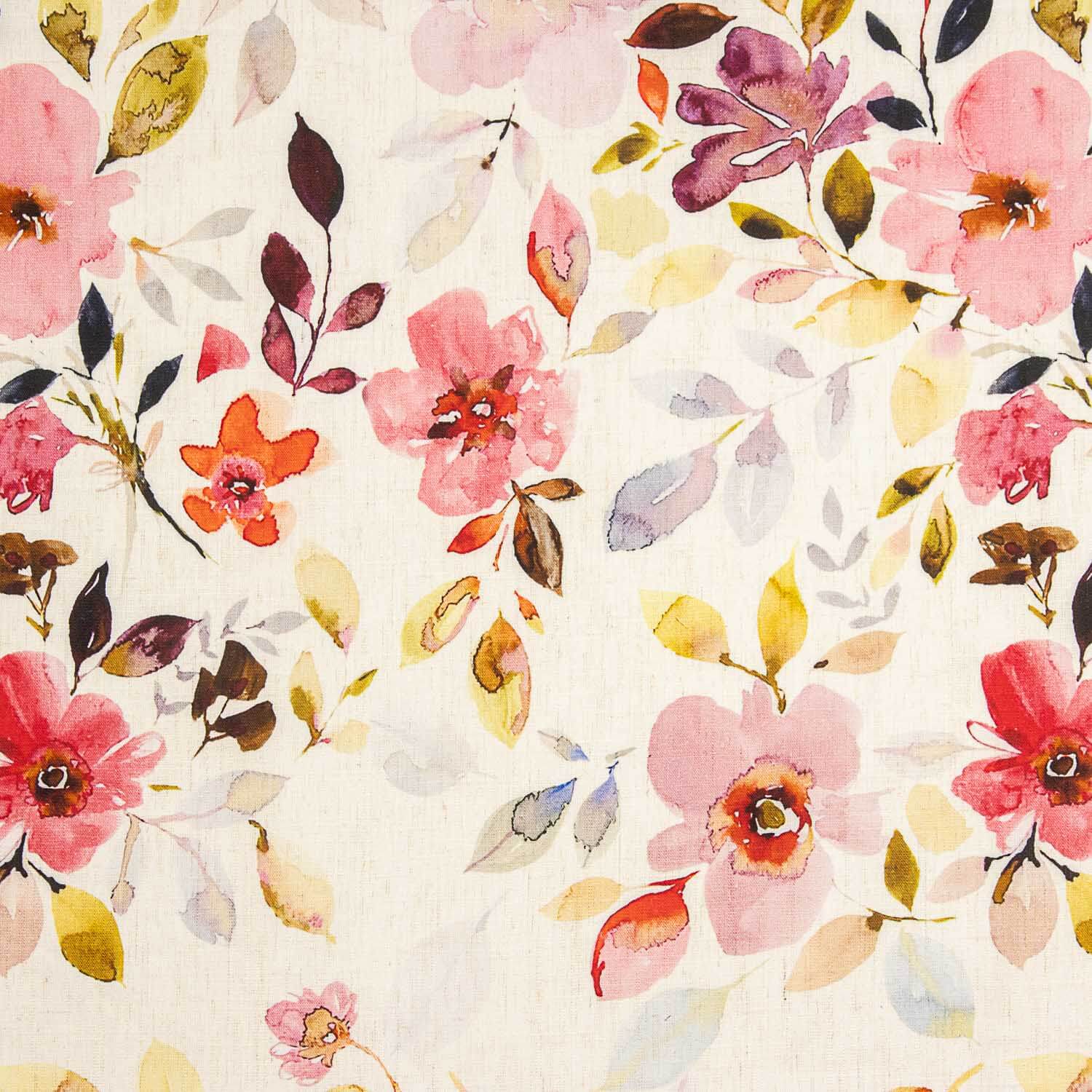 Lino con Viscosa Estampado Floral Acuarela - Ribes y Casals