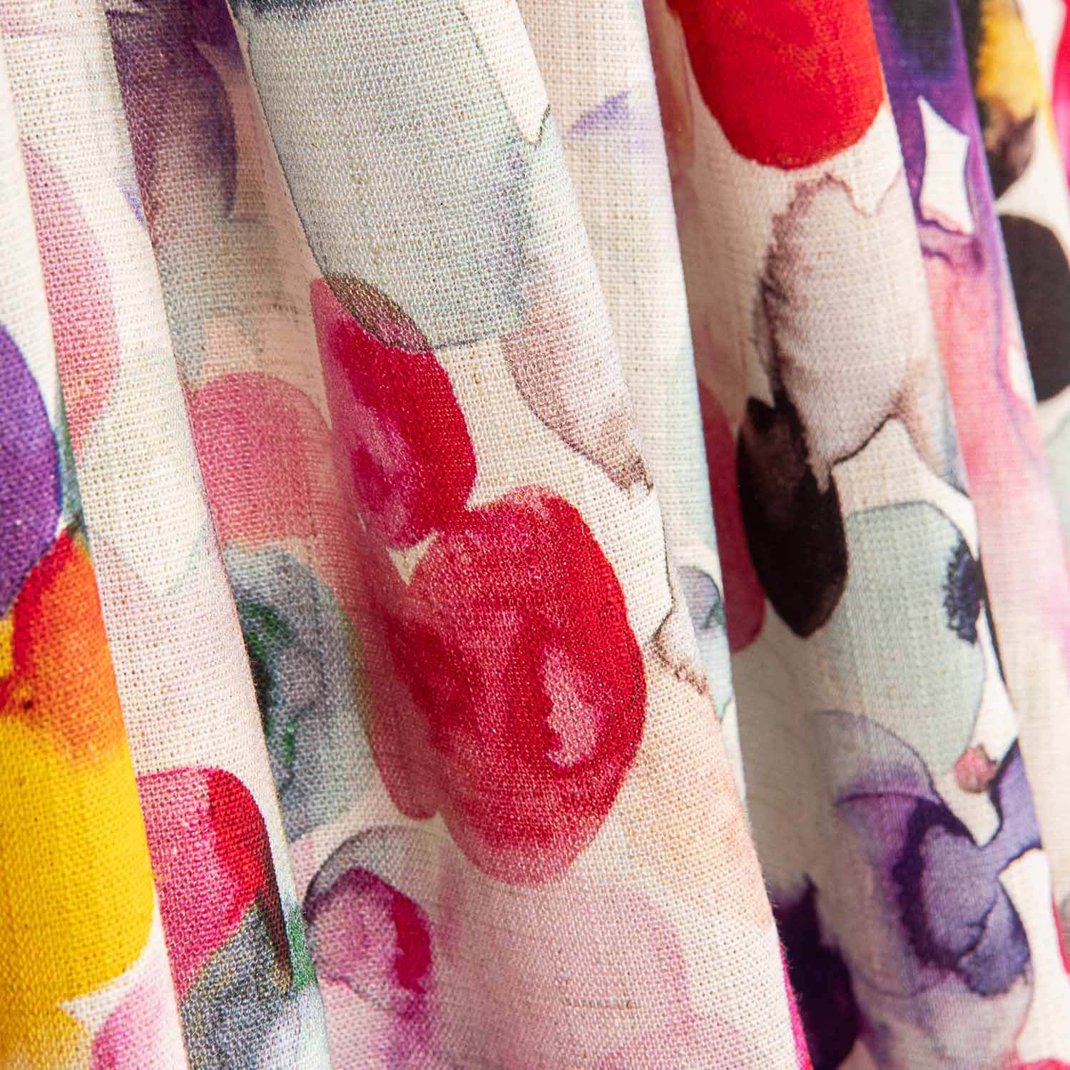 Lino con Viscosa Estampado Abstracto Multicolor - Ribes y Casals