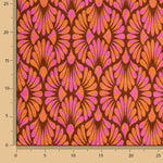 Punto Viscosa Retro Bloom Rosa y Naranja - Ribes y Casals