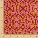 Punto Viscosa Retro Bloom Rosa y Naranja - Ribes y Casals