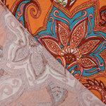Punto Viscosa Paisley Bohemio Naranja - Ribes y Casals