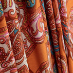 Punto Viscosa Paisley Bohemio Naranja - Ribes y Casals