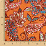 Punto Viscosa Paisley Bohemio Naranja - Ribes y Casals
