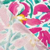 Punto Viscosa Floral Tropical Turquesa - Ribes y Casals