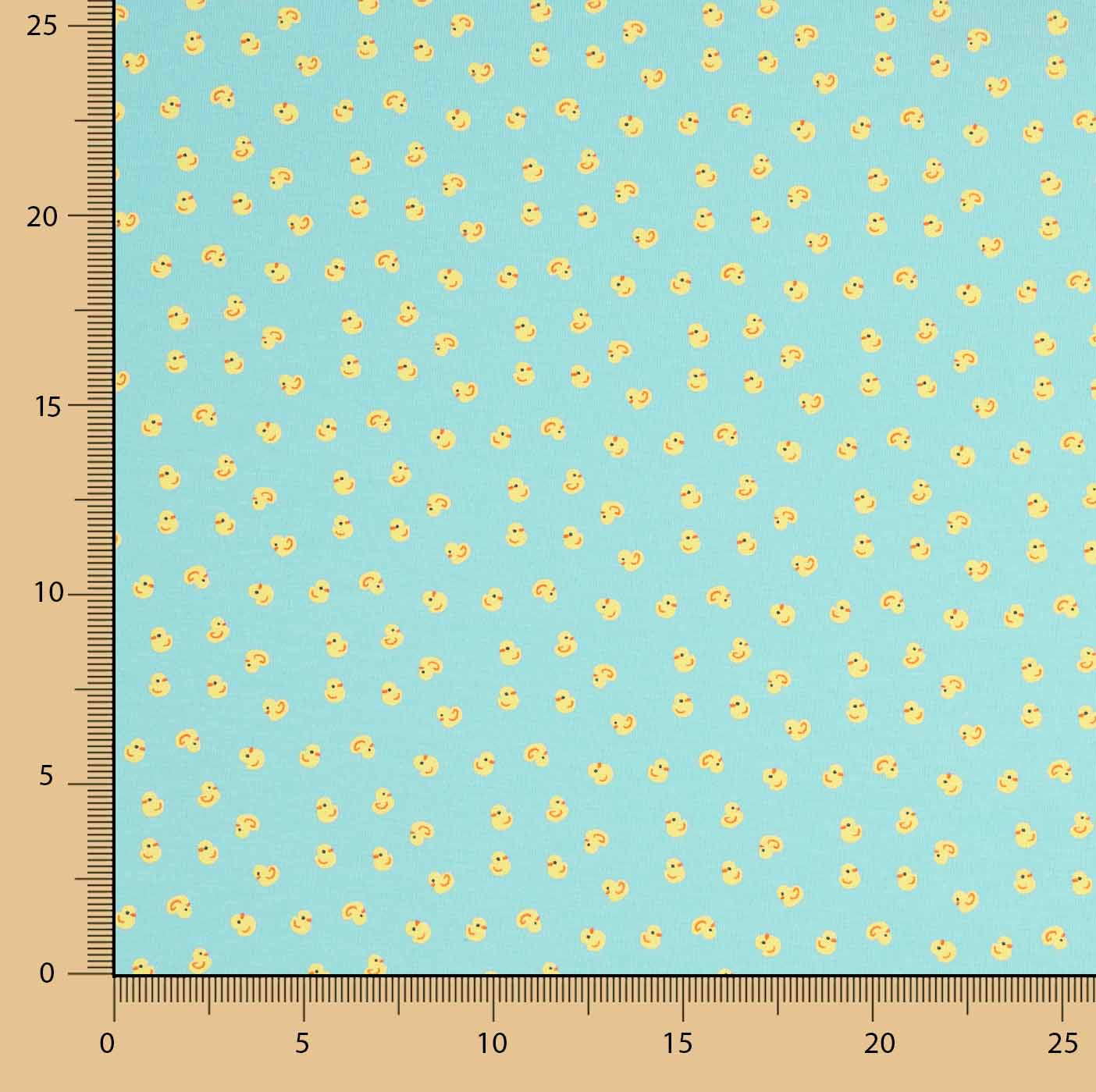 Punto Algodón Little Ducks Aqua - Ribes y Casals