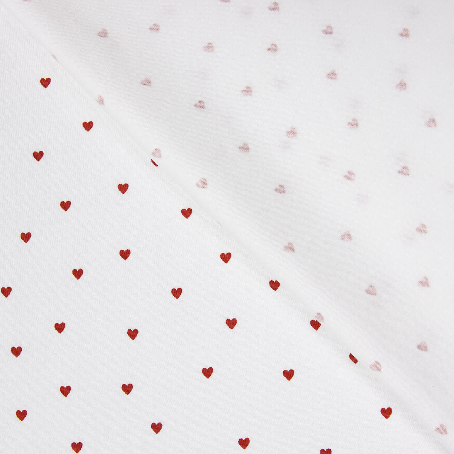 Punto Algodón Mini Hearts Ivory - Ribes y Casals