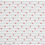 Punto Algodón Cherry Stripes Marino - Ribes y Casals