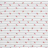 Punto Algodón Cherry Stripes Marino - Ribes y Casals