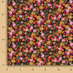 Viscosa Estampada Floral Boheme Noir - Ribes y Casals