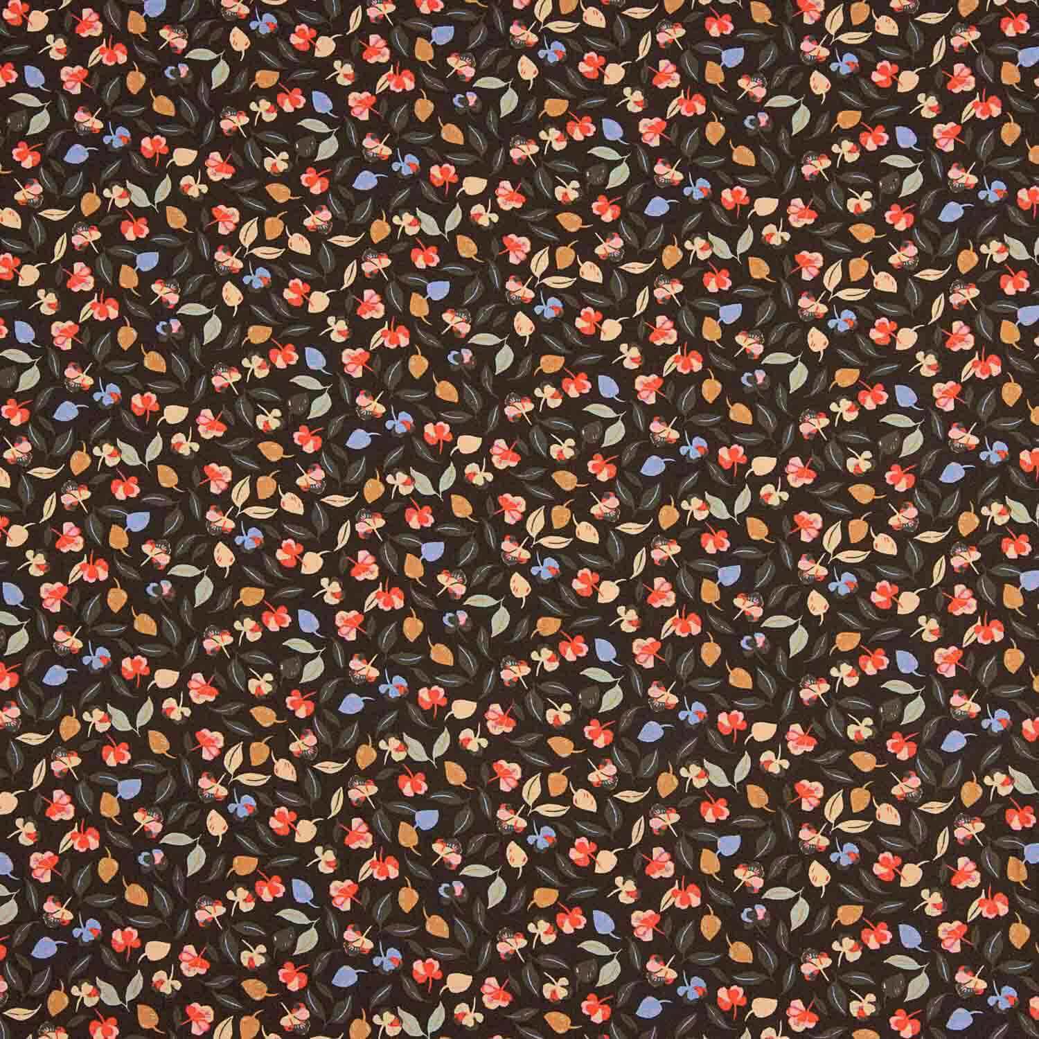 Viscosa Estampada Garden Noir - Ribes y Casals