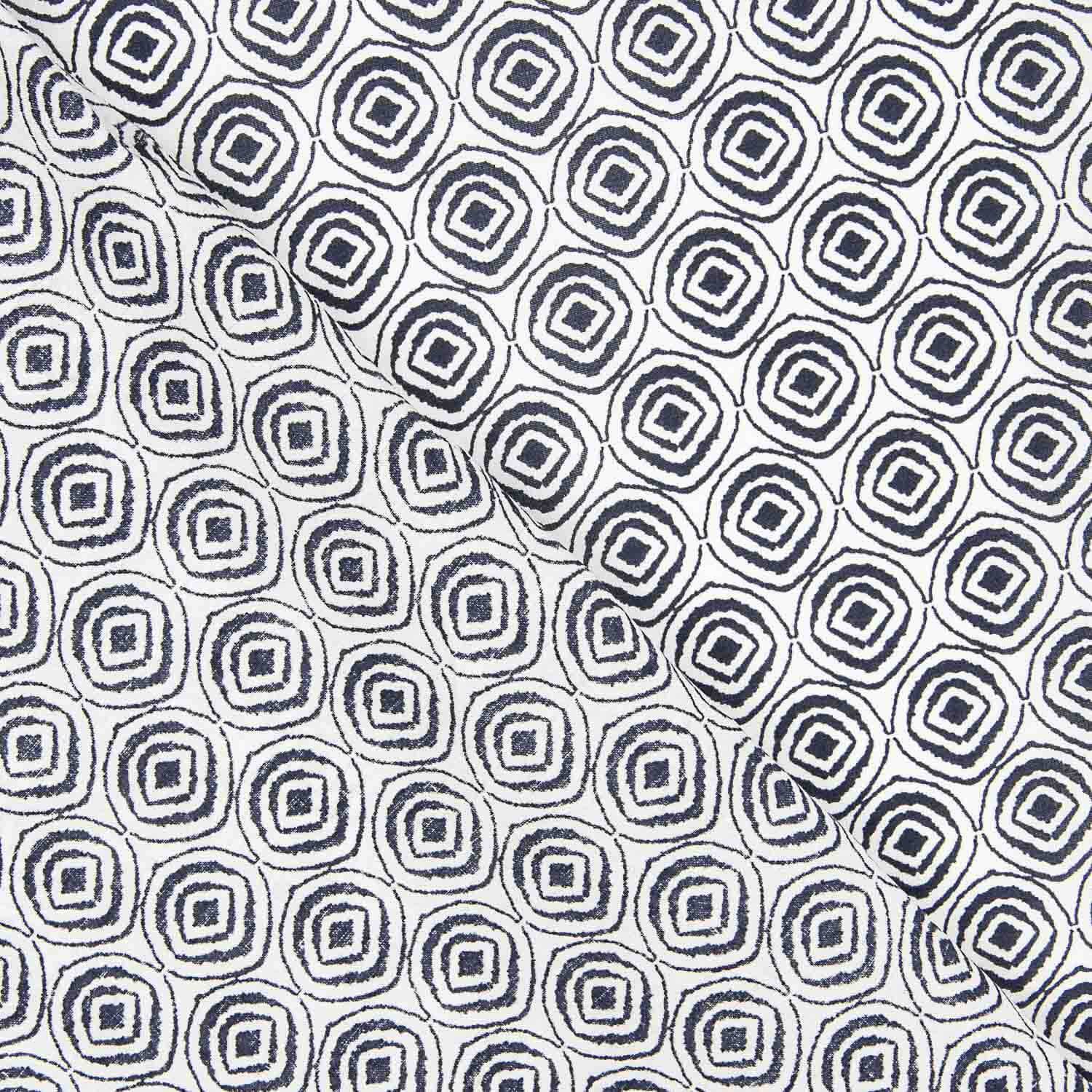 Popelín Algodón Jaipur Geo Marino - Ribes y Casals