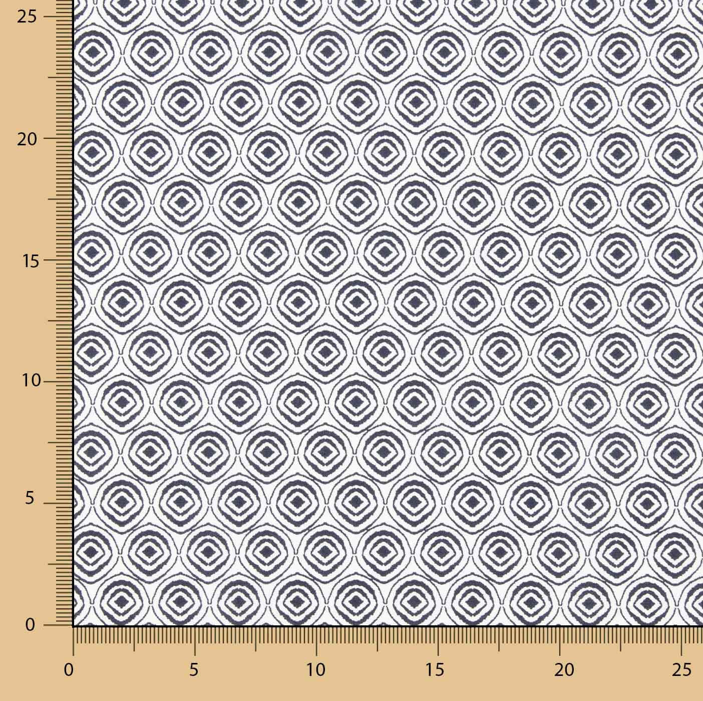 Popelín Algodón Jaipur Geo Marino - Ribes y Casals