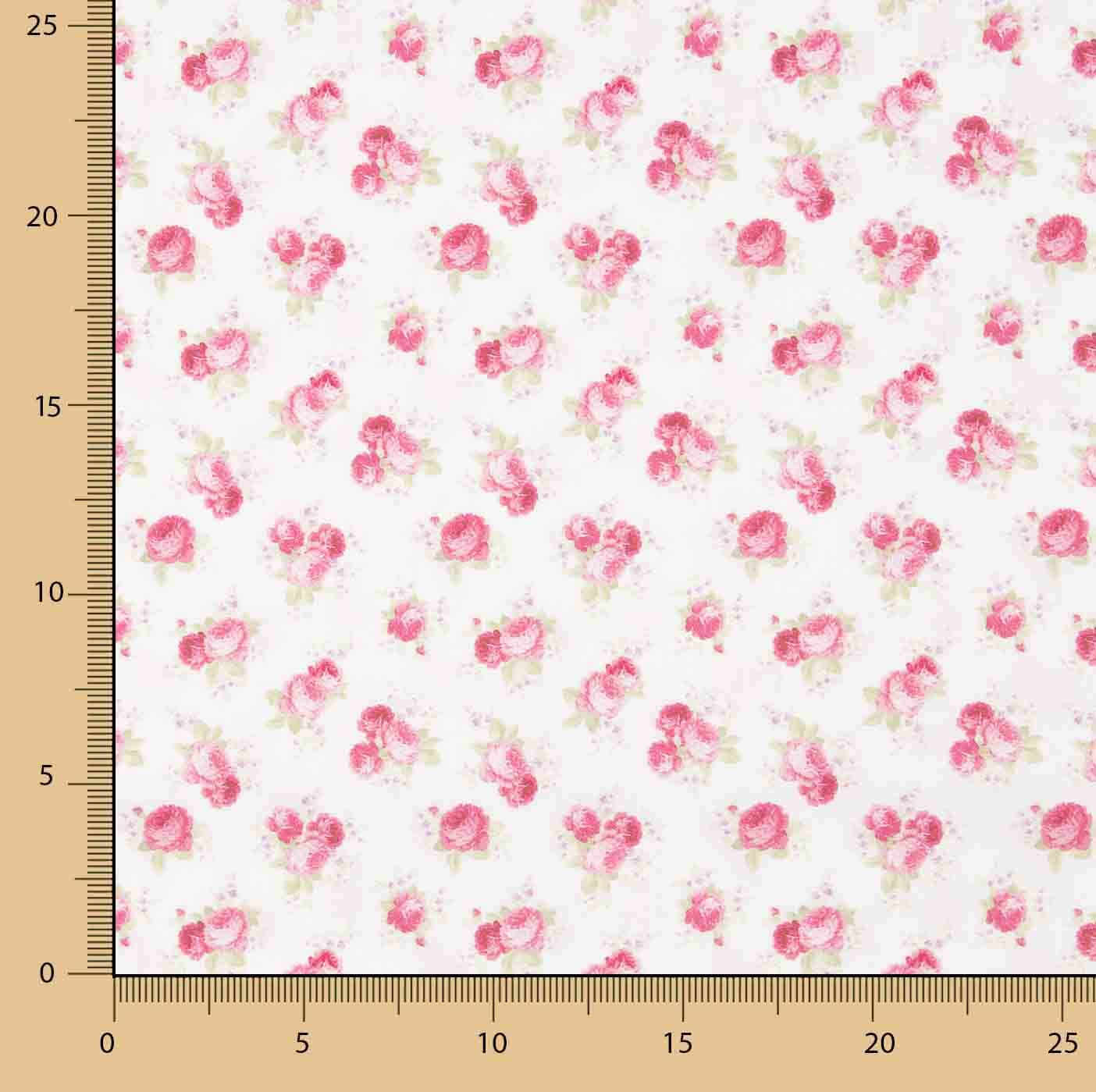 Percal Estampado Gema Rosa - Ribes y Casals