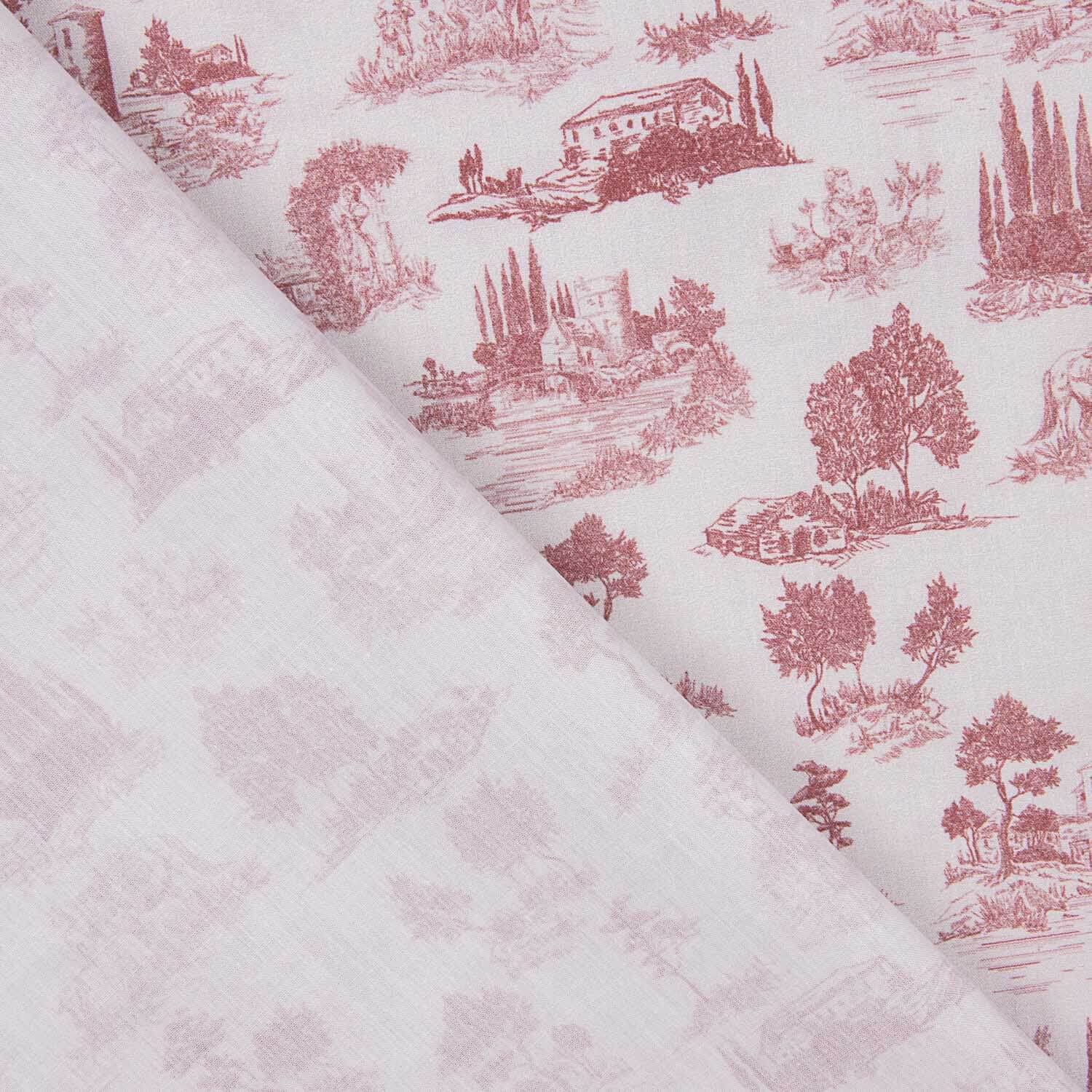 Percal Estampado Silke Rojo - Ribes y Casals