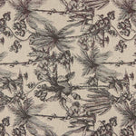Loneta Algodón Estampado Botánico Negro - Ribes y Casals