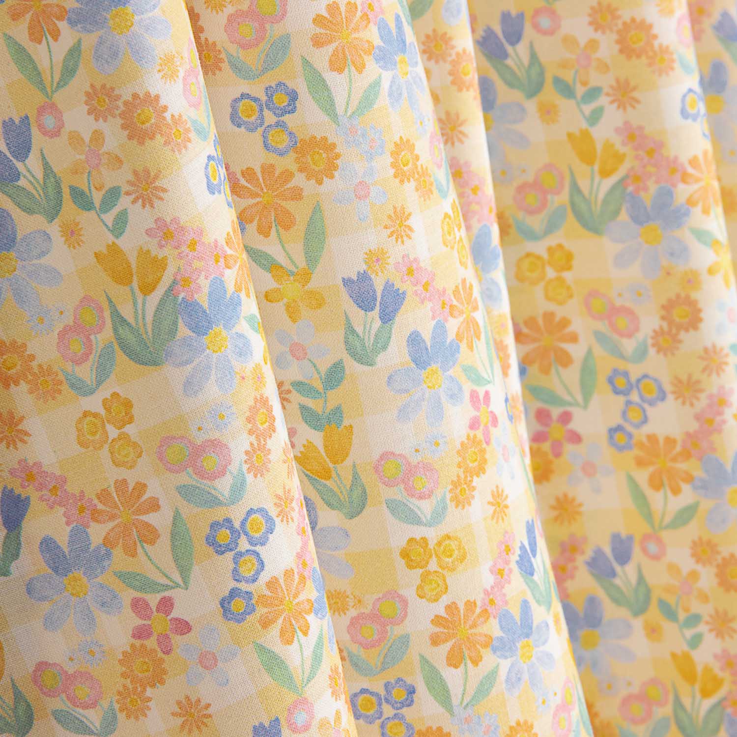 Popelín Algodón Honey Blue Meadow - Ribes y Casals