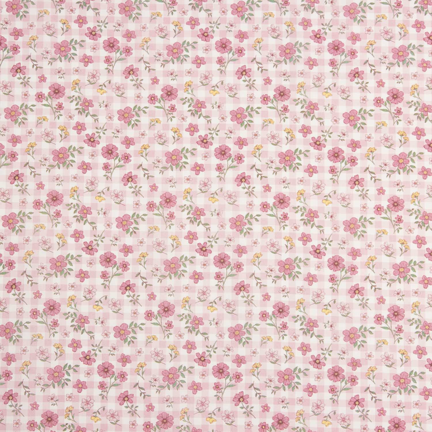 Popelín Algodón Pink Cottage Meadow - Ribes y Casals