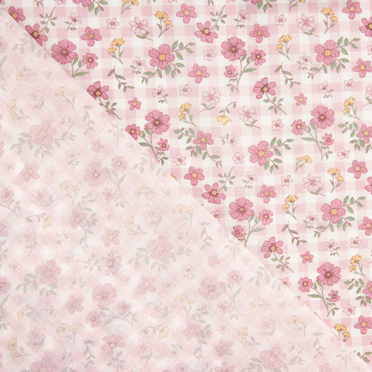 Popelín Algodón Pink Cottage Meadow - Ribes y Casals