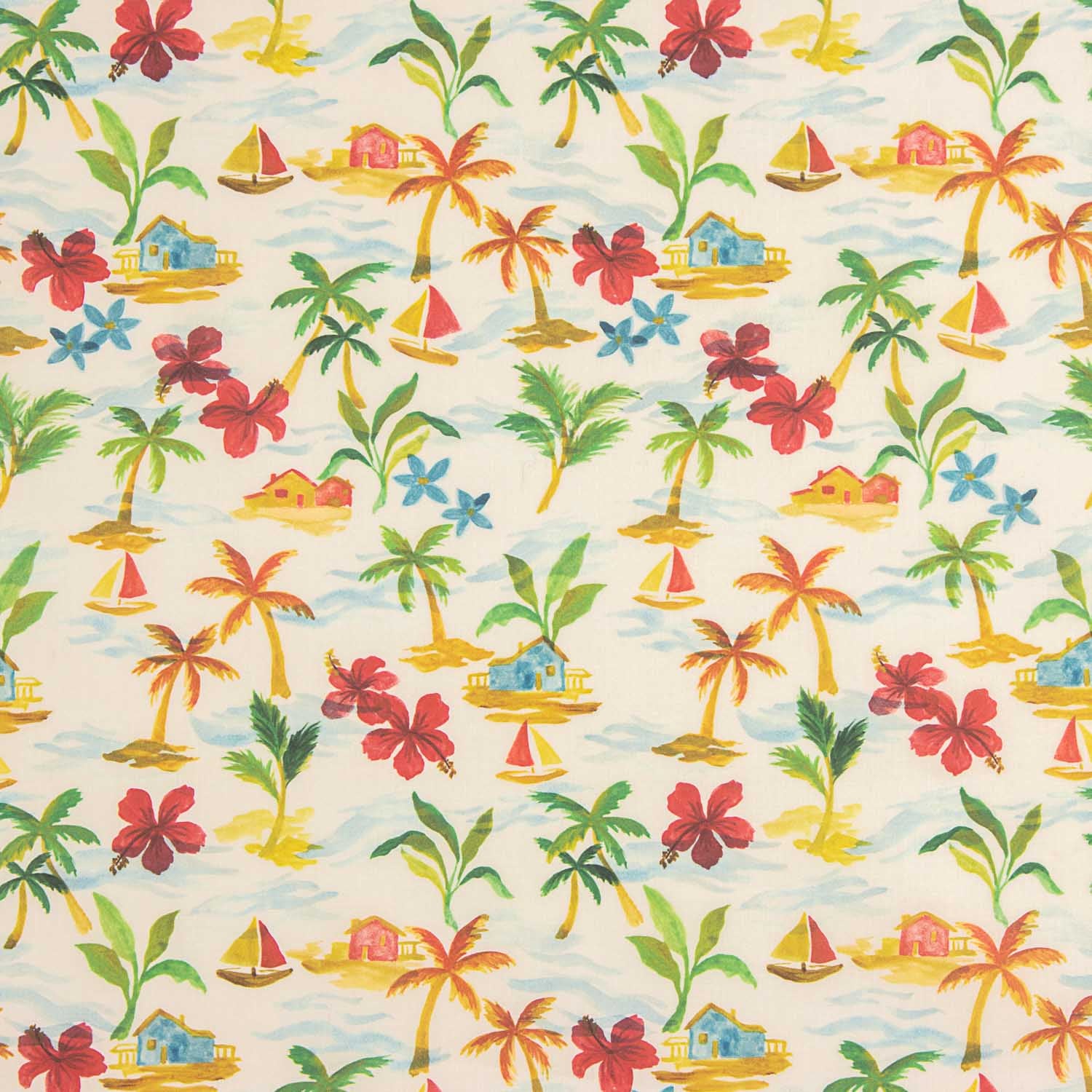 Popelín Algodón Aloha Paradise Sun - Ribes y Casals