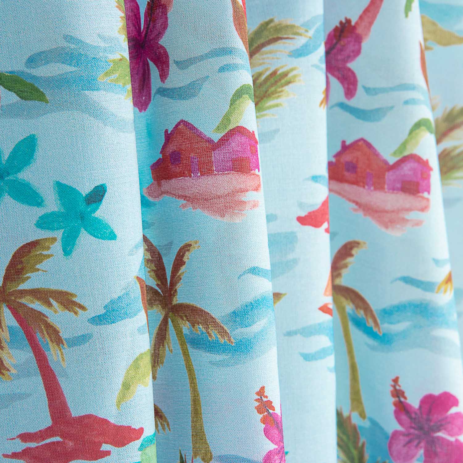 Popelín Algodón Aloha Paradise Turquesa - Ribes y Casals