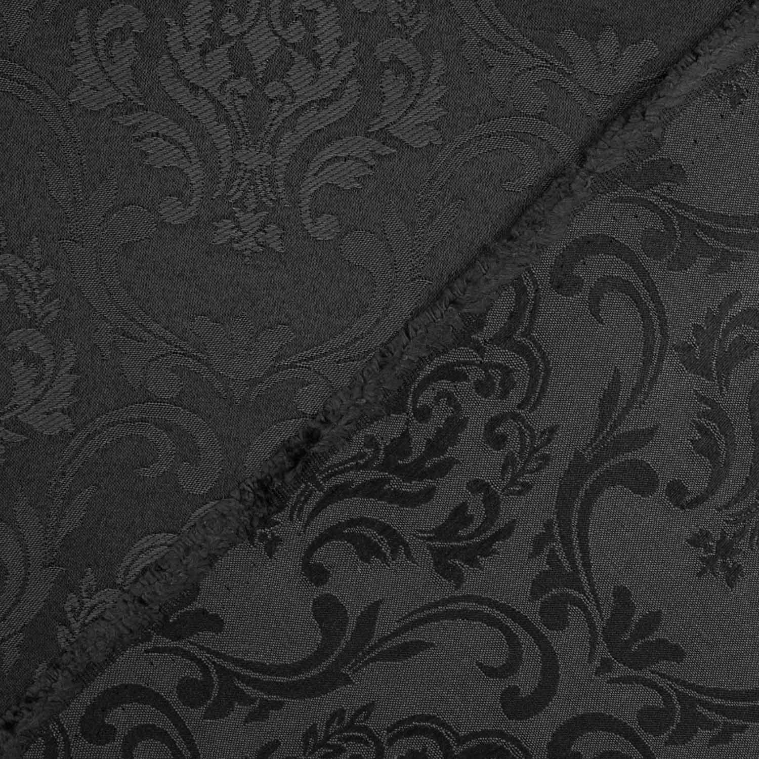 Loneta Jacquard Pompeya Negro - Ribes y Casals