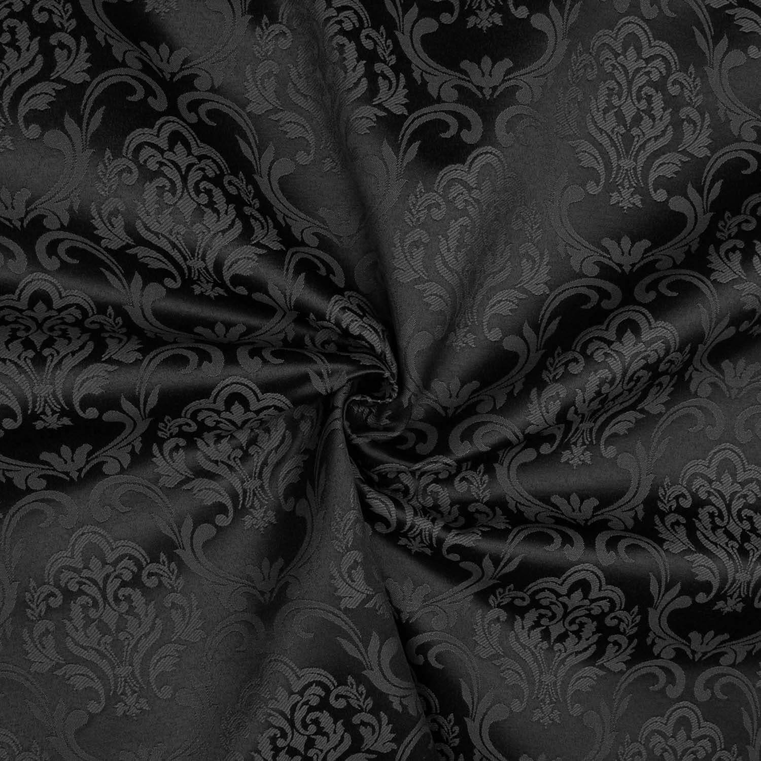 Loneta Jacquard Pompeya Negro - Ribes y Casals