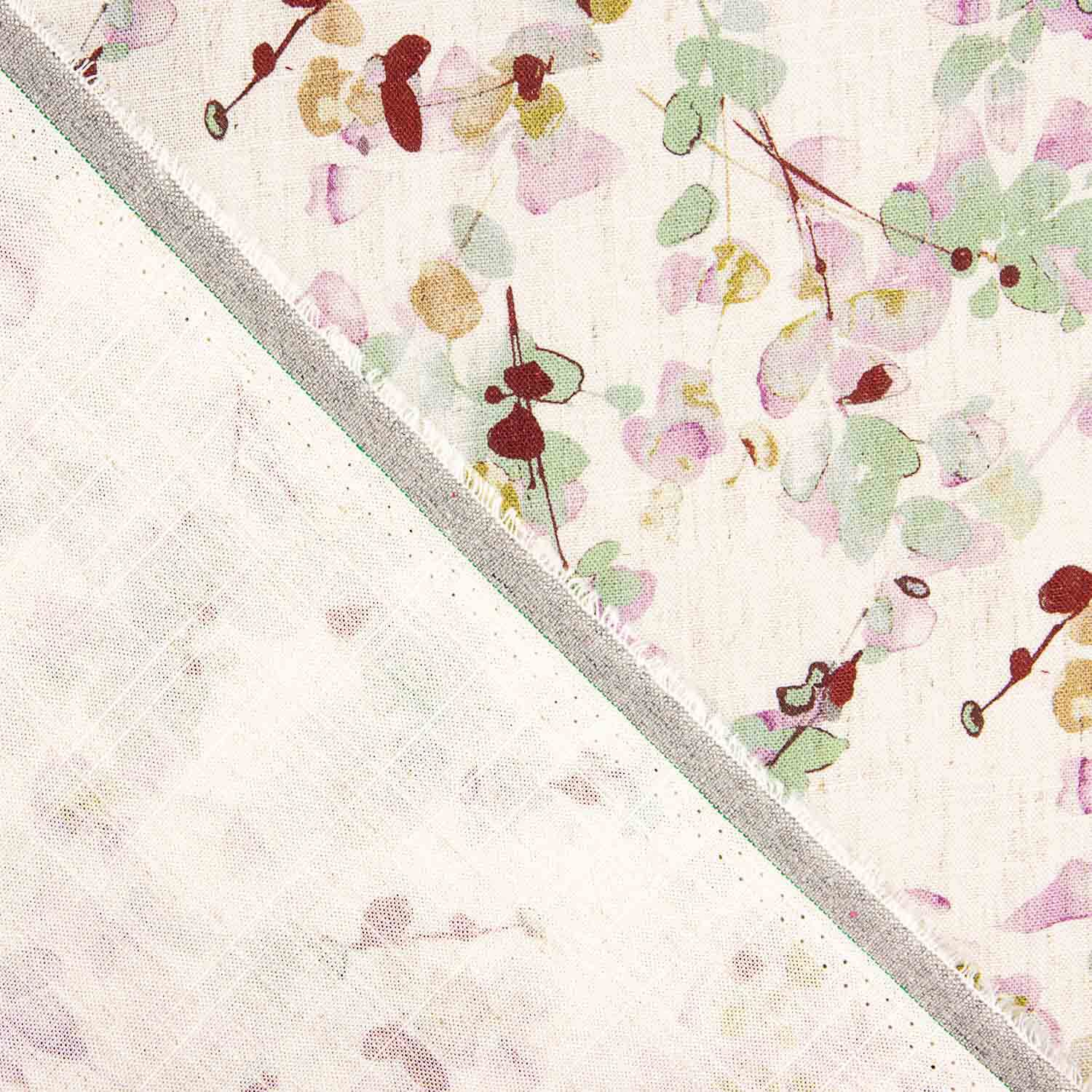 Viscosa y Lino Estampado Floral Artístico - Ribes y Casals