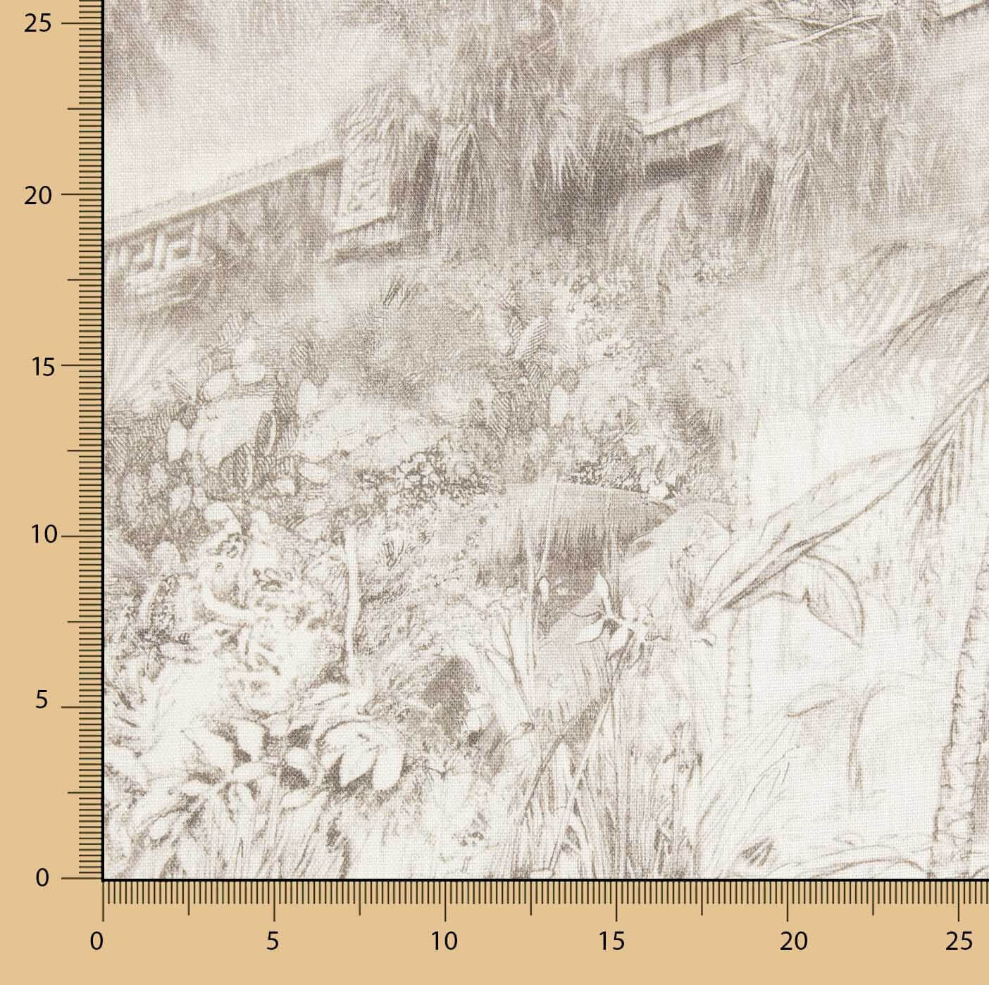 Lino Estampado Jungla Beige - Ribes y Casals