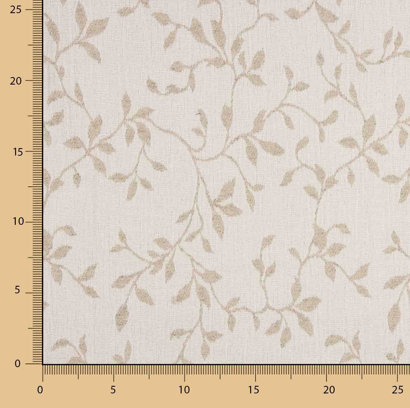 Jacquard Hogar Reversible Hojas Beige - Ribes y Casals