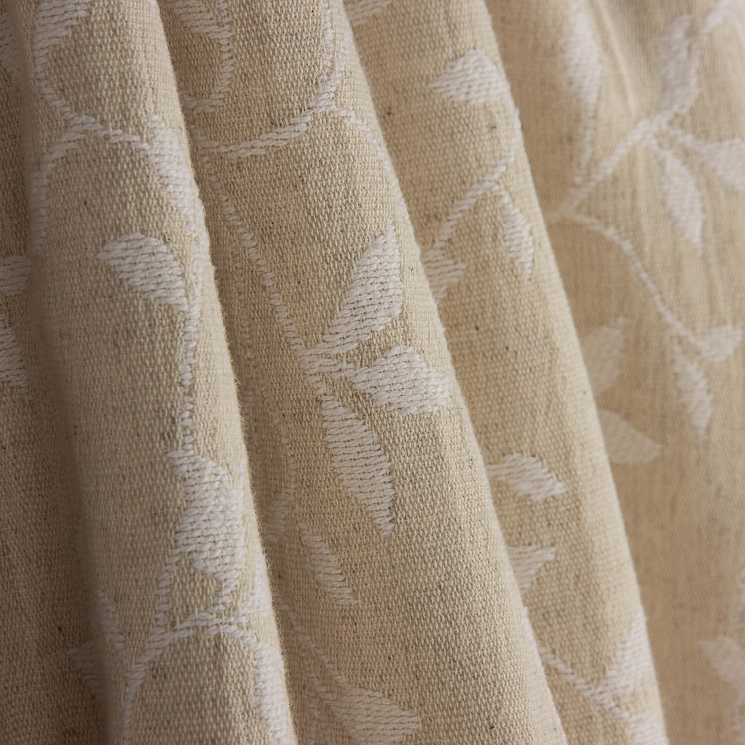 Jacquard Hogar Reversible Blanco y Natural con Lino - Ribes y Casals