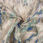 Brocado Lurex Estampado Abstracto Verde Azul - Ribes y Casals