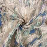 Brocado Lurex Estampado Abstracto Verde Azul - Ribes y Casals