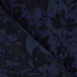 Brocado Azul Marino Relieve Floral - Ribes y Casals