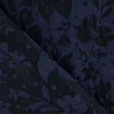 Brocado Azul Marino Relieve Floral - Ribes y Casals